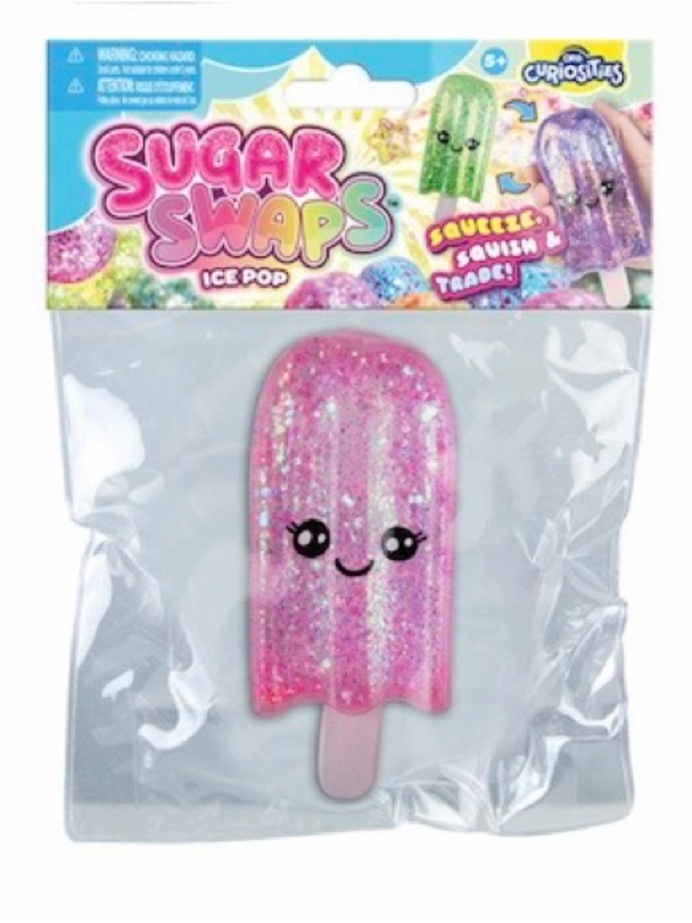 Viral Sugar Swaps Pink Glitter Ice Pop Squishy